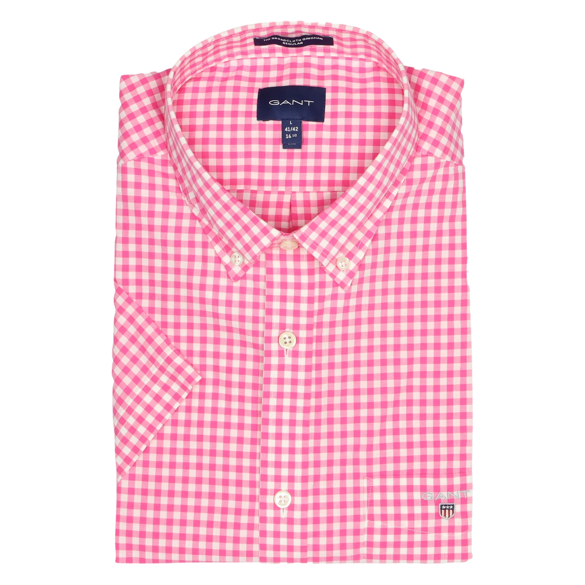 Gant Short Sleeve Gingham Shirt For Men Coes
