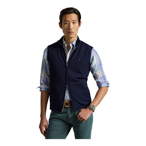 Polo Ralph Lauren Reversible Hybrid Sweater Vest Full Zip Gilet
