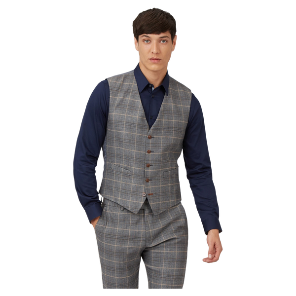 Antique Rogue Overcheck Three Piece Suit for Men