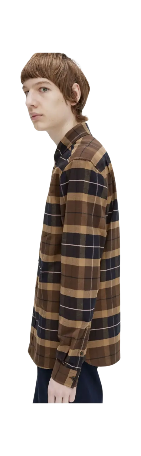 Fred Perry Brushed Tartan Long Sleeve Shirt