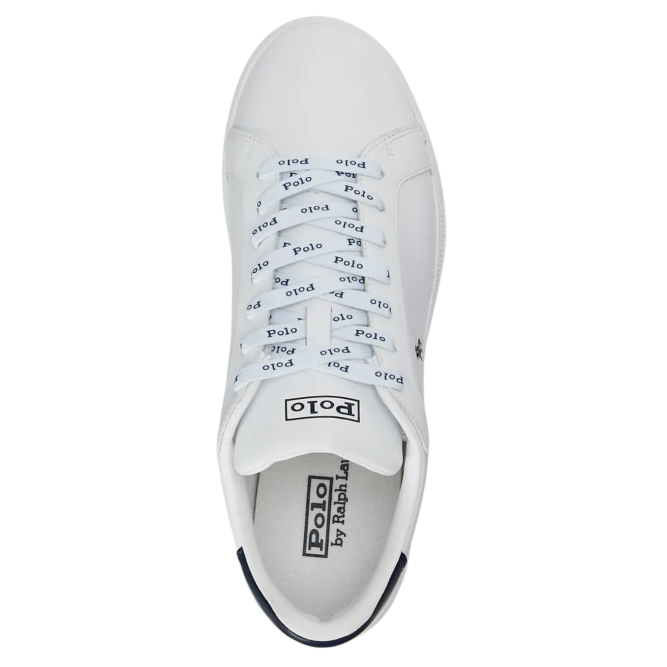 Mens white leather ralph 2025 lauren trainers