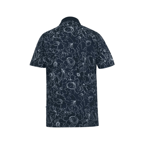 Duke Roland Abstract Floral Print Polo Shirt