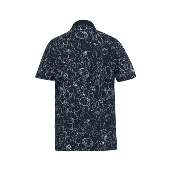 Duke Roland Abstract Floral Print Polo Shirt for Men