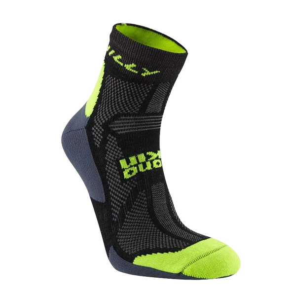 Hilly Off Road Anklet Sock in Black & Yellow