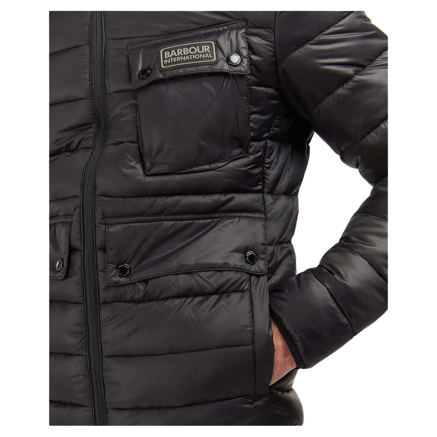 Barbour International Bowsden Baffle Quilted Jacket For Men Coes