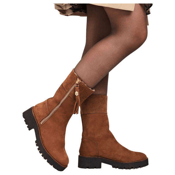Fairfax & Favor Shearling Lined Paris Nubuck Boots for Women