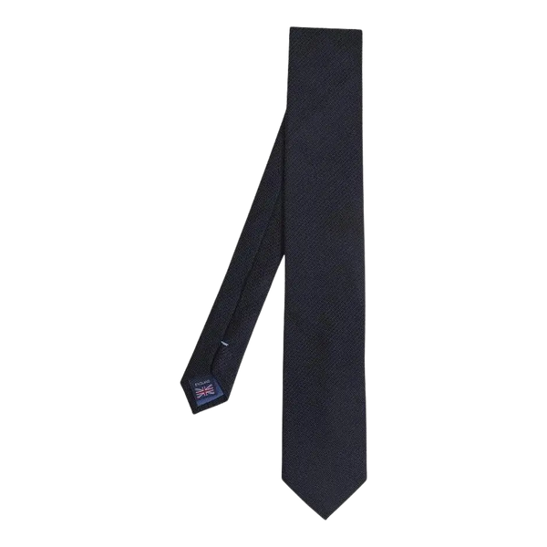 Van Buck Blue Label Silk Textured Tie for Men in Black