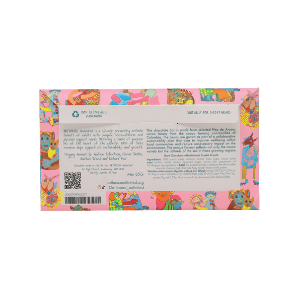 Arthouse Unlimited Hugging Animals Dark Chocolate Bar