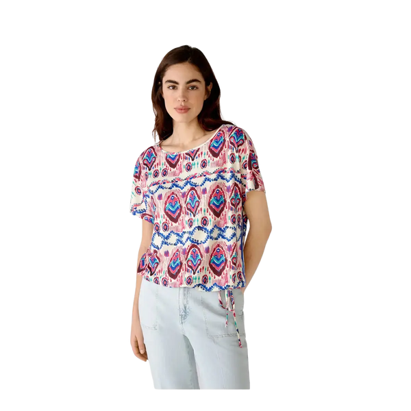 Oui Aztec Print Top