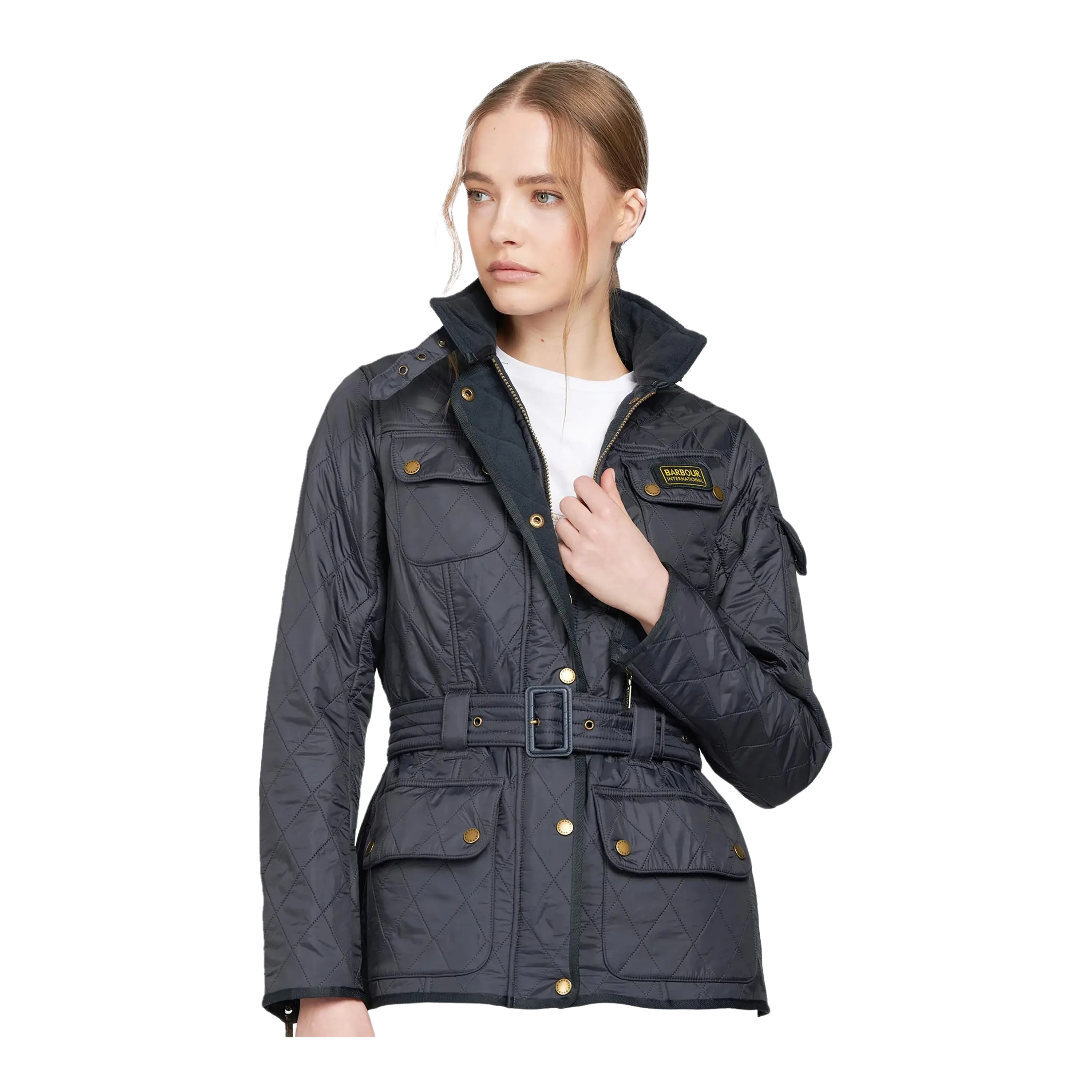 Womens barbour hot sale international polarquilt jacket