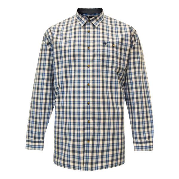 Raging Bull Long Sleeve Large Check Oxford Shirt for Men