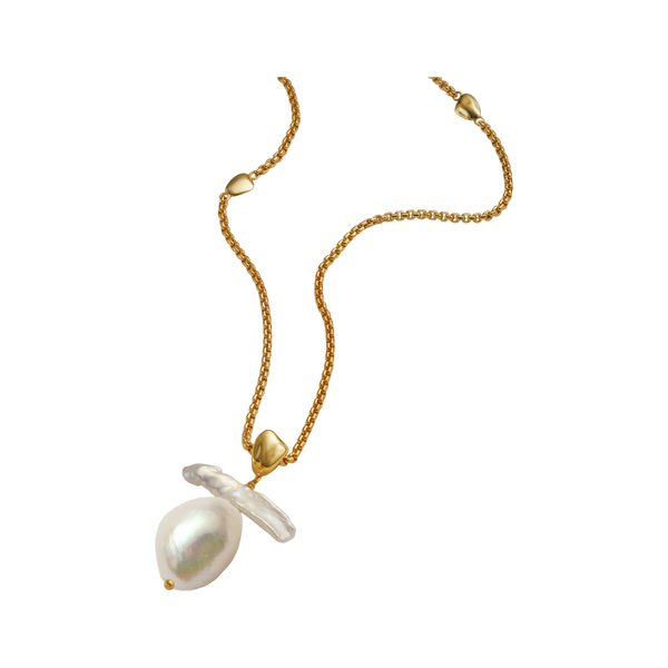 Katie Loxton Sol Pearl Waterproof Gold Necklace