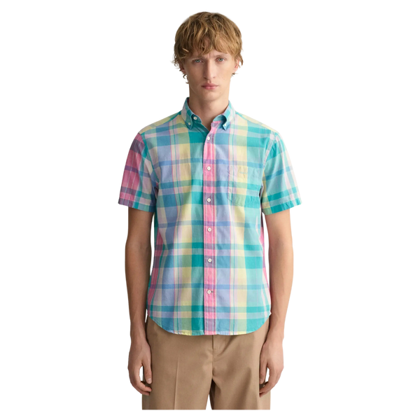 GANT Multi Check Short Sleeve Shirt for Men