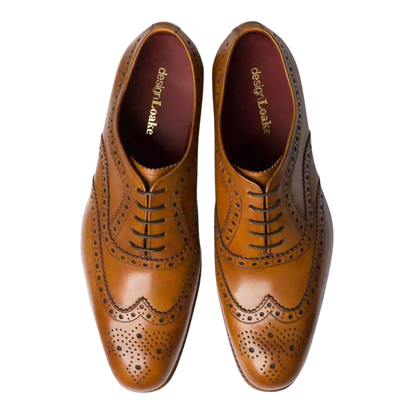 Loake Fearnley Brogue Shoes  in Tan