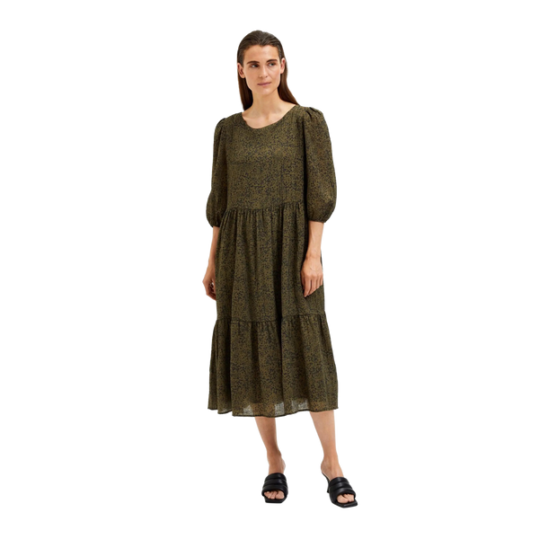 Selected Femme Printed Midi Dress for Women
