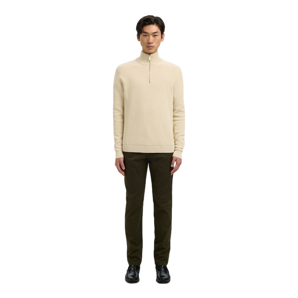 Selected Dane Long Sleeve Knit Structure Half Zip
