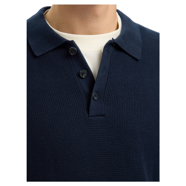 Selected Dane Long Sleeve Knit Polo