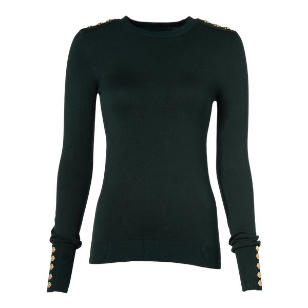 Holland Cooper Button Crew Neck Jumper