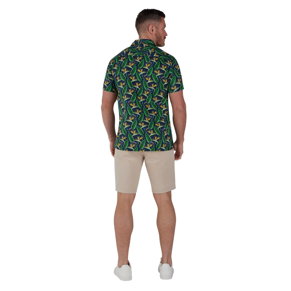 Raging Bull Tropical Print Short Sleeve Shirt for Men