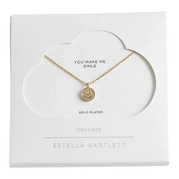 Estella Bartlett Pave Smiley Necklace
