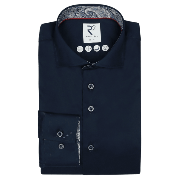 R2 Amsterdam Formal Long Sleeve Shirt With Trim for Men