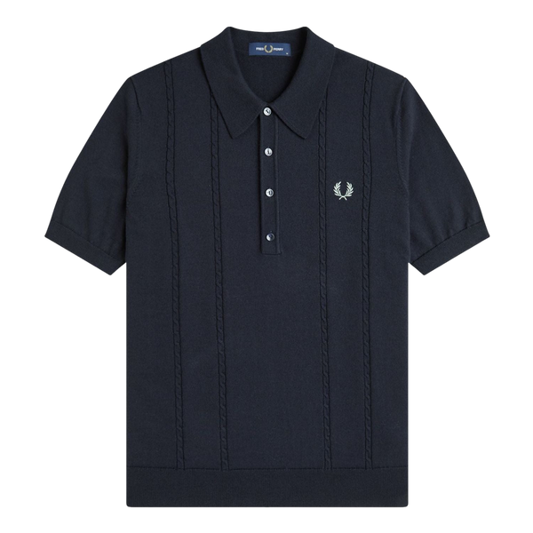 Fred Perry Cable Knitted Polo Shirt