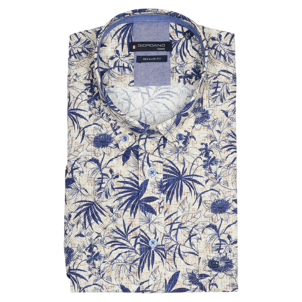 Giordano Short Sleeve Plants Print Shirt for Men