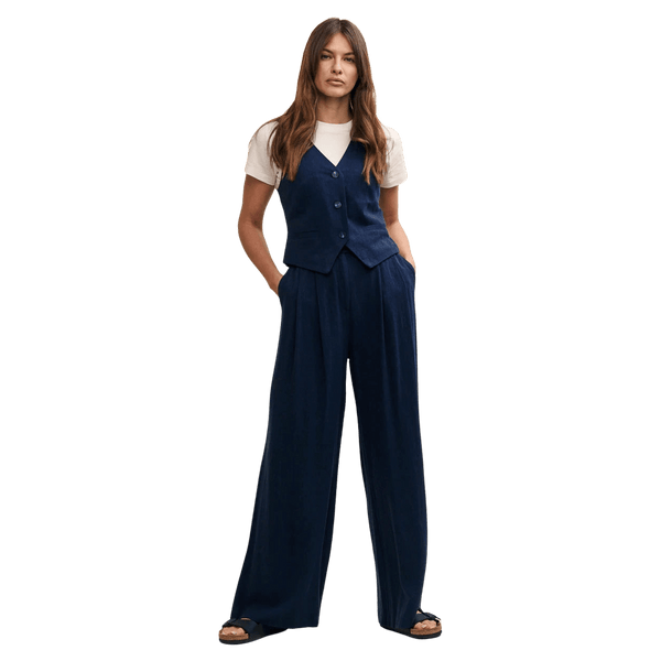 Nobody's Child Mel Linen-Blend Relaxed Tailored Trousers for Women