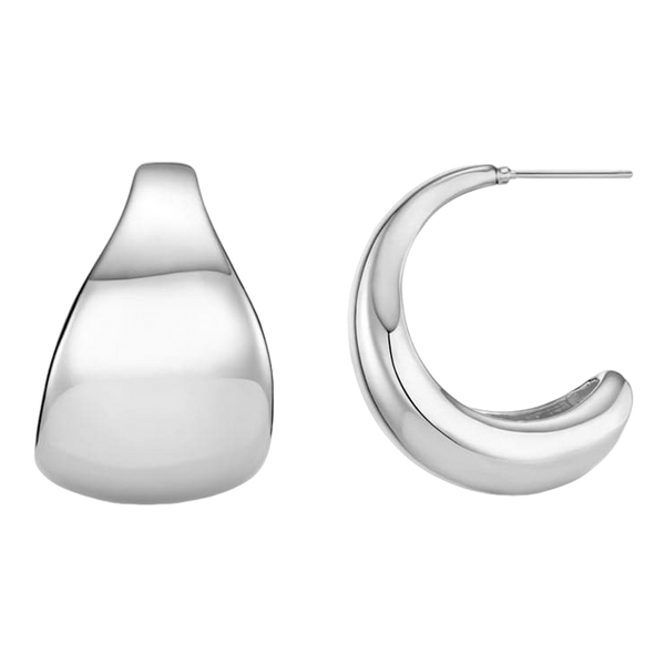 Orelia Jewellery Statement Taper Metal Hoop Earrings