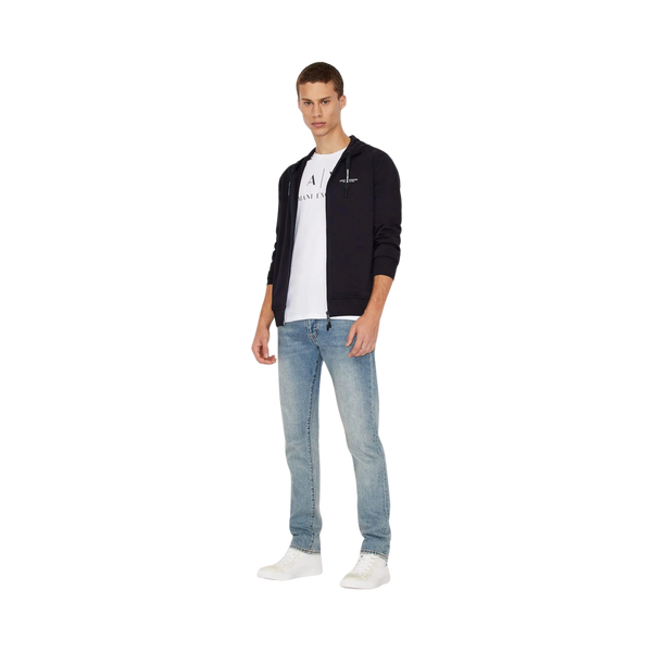 Armani Exchange Logo Zip Through Hoodie