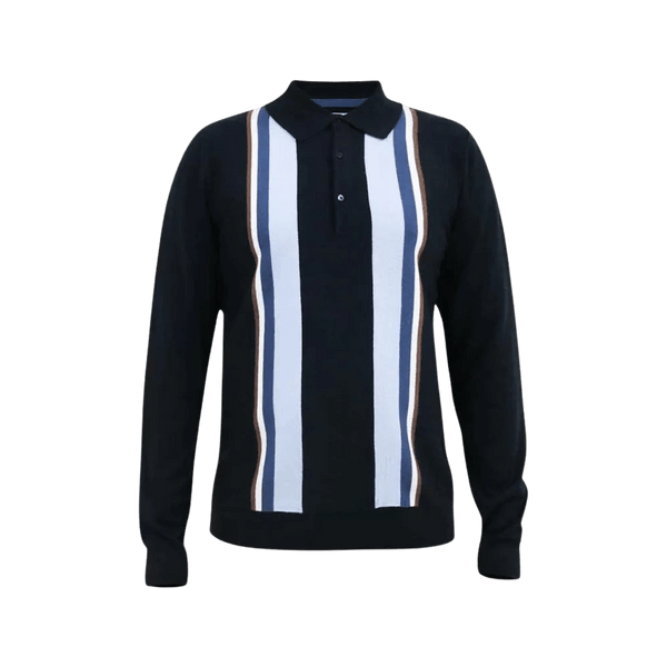 Duke Darley Long Sleeve Knitted Polo Shirt for Men
