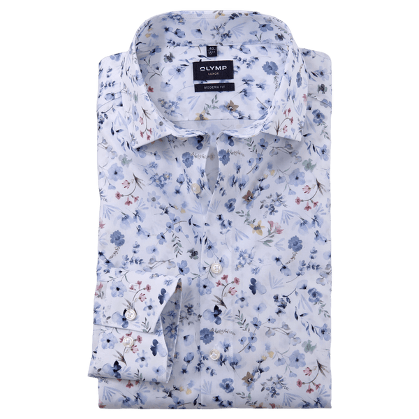 Olymp Floral Pattern Long Sleeve Shirt