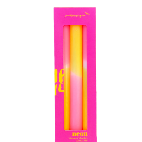 Pink Stories Dip Dye Neon Candle