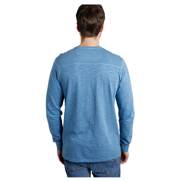 Weird Fish Mackay Garment Dyed Long Sleeve Henley T-Shirt