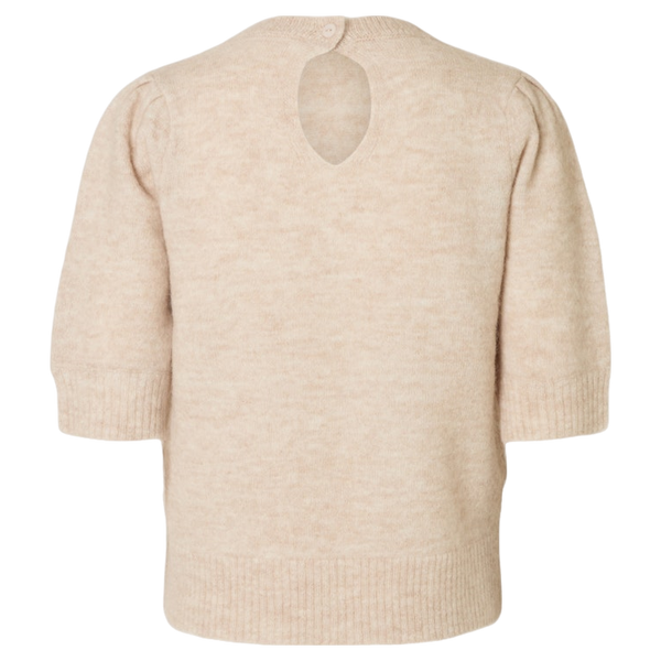 Selected Slflulu Ss Open Back Knit O-neck