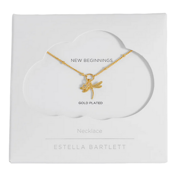 Estella Bartlett Flower & Dragonfly Necklace