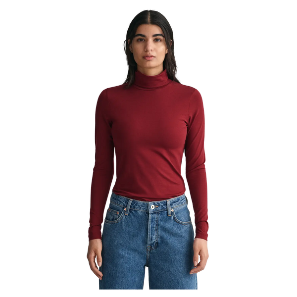 GANT Jersey Long Sleeve Turtleneck Sweater for Women