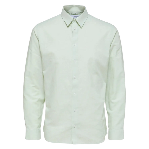 Selected Linen Blend Long Sleeve Shirt for Men