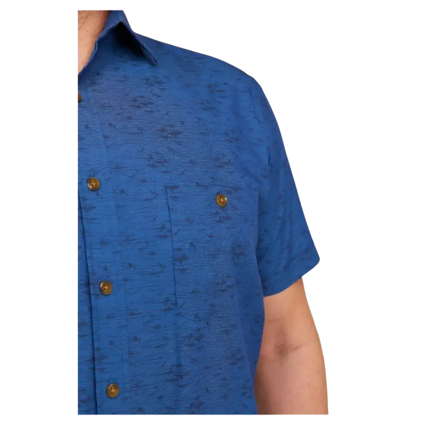 Double Two Shark Print Short Sleeve Shirt for Men