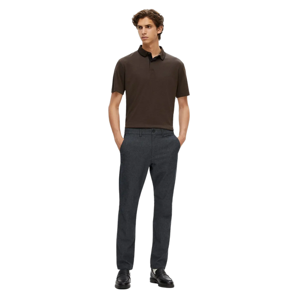 Selected Slim Fit Miles 175 Brushed Trousers for Men