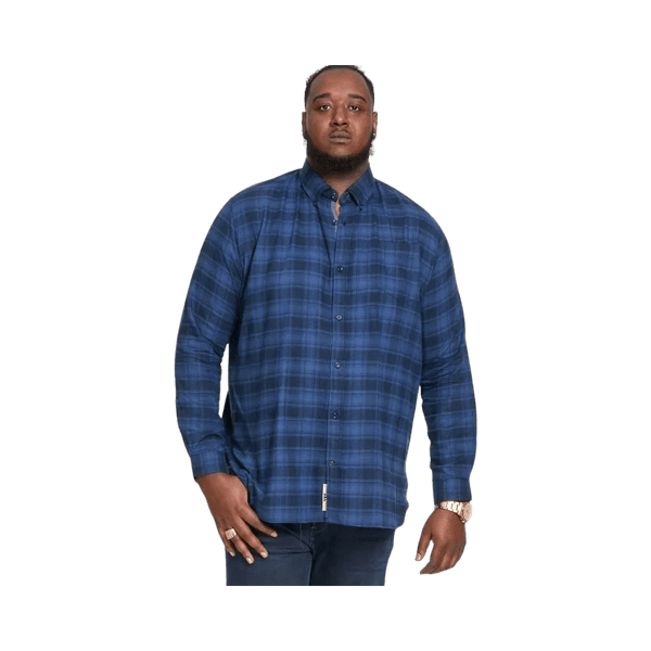 Duke Bruce Flannel Check Long Sleeve Shirt for Men