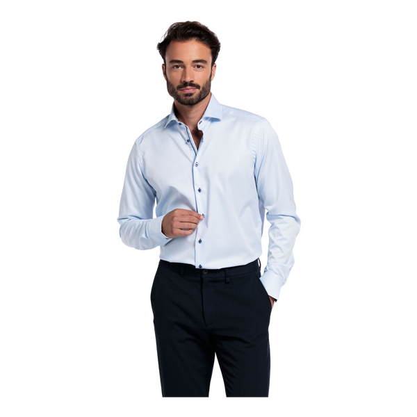 Giordano Long Sleeve Plain Shirt With Floral Trim