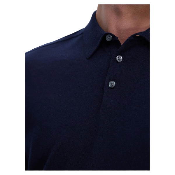 Selected Berg Long Sleeve Knit Polo Shirt for Men