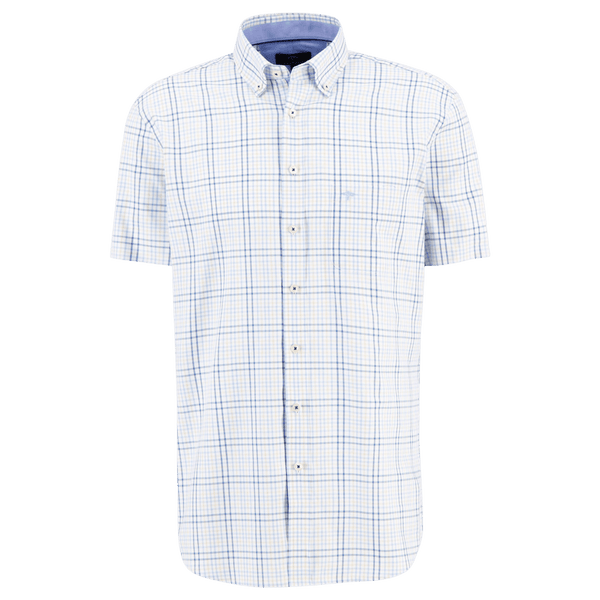 Fynch-Hatton Short Sleeve Check Shirt for Men