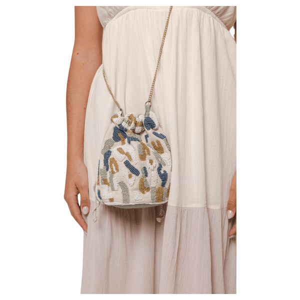 Rino & Pelle Hawai Small shoulder Bag With Beads for Women
