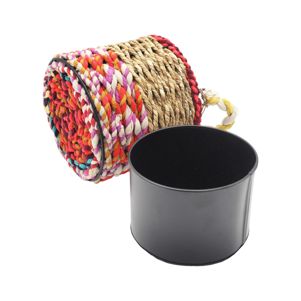Jardinopia Munja & Sari Hanging Planter With Metal Liner