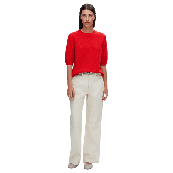Selected Femme Helena Short-Sleeved Knitted Top