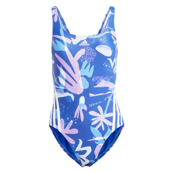 Adidas Floral 3-Stripes Swimsuit