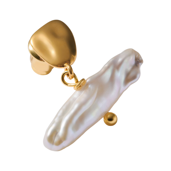 Katie Loxton Sol Pearl Bar Waterproof Gold Earrings