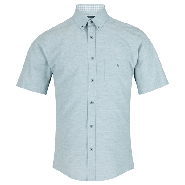 DG's Drifter Plain Button Down Collar Short Sleeve Shirt for Men